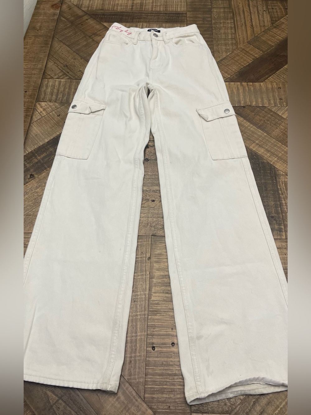 the Playboy x PacSun Wide-Leg High-Rise Cargo Jeans.